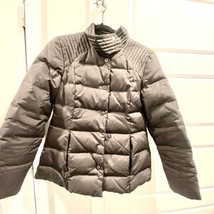 Calvin Klein Size Sm Black Women's Down Quilted Snap Front Fotted Jacket